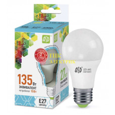 Лампа светодиодная LED-A60-standard 15Вт грушевидная 4000К белый E27 1350лм 160-260В 4690612002101