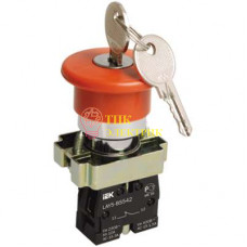 Кнопка LAY5-BS142 "Грибок" с ключом красн. 1з+1р BBG50-LAY5-K04 Кнопка LAY5-BS142 "Грибок" с ключом красн. 1з+1р BBG50-LAY5-K04