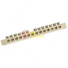 Шина PEN "земля-ноль" 6х9мм 14/2 (14групп/крепеж по краям) YNN11-14-100