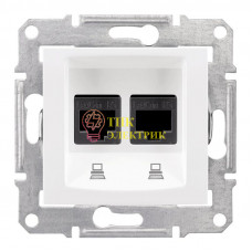 Механизм розетки комп. 1-м СП Sedna RJ45 + RJ45 бел. SDN4400121 Механизм розетки комп. 1-м СП Sedna RJ45 + RJ45 бел. SDN4400121