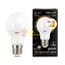 Лампа светодиодная LED A60 E27 10Вт 2700К step dimmable (диммир.) 102502110-S