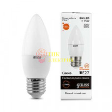 Лампа светодиодная LED Elementary Candle E27 8Вт 2700К 33218