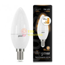 Лампа светодиодная LED Candle 7Вт E14 2700К step dimmable (диммир.) 103101107-S