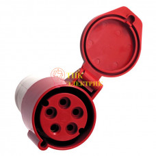Розетка кабельная 32А 380В 3P+E+N IP44 (225) ps-225-32-380