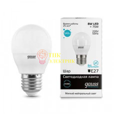 Лампа светодиодная LED Elementary Globe E27 8Вт 4100К 53228