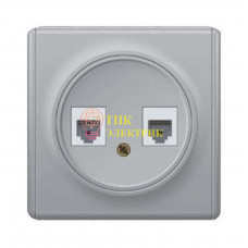 Механизм розетки комп. + телеф.2-м СП Florence RJ11/RJ45 кат.5e сер. 2172840 Механизм розетки комп. + телеф.2-м СП Florence RJ11/RJ45 кат.5e сер. 2172840