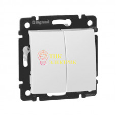 Механизм выключателя 2-кл. СП Valena 10А IP31 бел. 774405