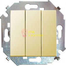 Механизм выключателя 3-кл. СП Simon15 16А IP20 сл. кость 1591391-031 Механизм выключателя 3-кл. СП Simon15 16А IP20 сл. кость 1591391-031