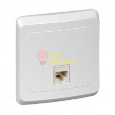 Розетка компьютерная 1-м СП Этюд RJ45 бел. KOMC-001B