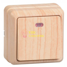 Выключатель 1-кл. ОП ОКТАВА 10А IP20 сосна EVO11-K03-10-DC Выключатель 1-кл. ОП ОКТАВА 10А IP20 сосна EVO11-K03-10-DC