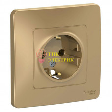 Розетка СП BLANCA 16А 250В без шторок с заземл. титан BLNRS001014