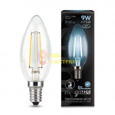 Лампа светодиодная Filament Свеча E14 9Вт 4100К 103801209