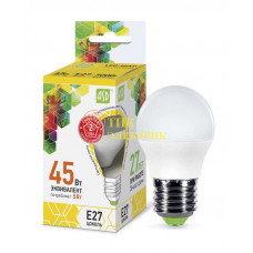 Лампа светодиодная LED-шар-standard 5Вт шар 3000К тепл. бел. E27 450лм 160-260В 4690612002163