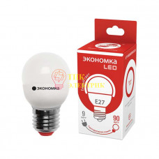 Лампа светодиодная LED GL45 9Вт Шарик E27 230В 4500К 850лм Eco_LED9wGL45E2745