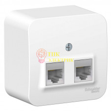 Розетка компьютерная 2-м ОП BLANCA RJ45 кат.5e изол. пласт. бел. BLNIA045451