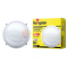 Светильник LED 94 826 NBL-R1-12-4K-WH-IP65-LED 12Вт 4000К IP65 (аналог НПП 1101 бел. круг) 94826