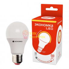 Лампа светодиодная LED A60 18Вт грушевидная E27 230В 3000К 1600лм EcoL18wA60230vE2730