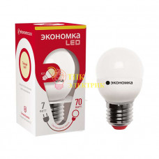 Лампа светодиодная GL45 7Вт шар 3000К тепл. бел. E27 540лм 220-240В 45мм Eco_LED7wGL45E2730