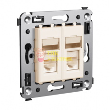 Розетка 2-м RJ-45 СП кат.5e Avanti "Ванильная дымка" 4405464 Розетка 2-м RJ-45 СП кат.5e Avanti "Ванильная дымка" 4405464