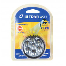 Фонарь налобный 909LED7BL (7LED 1 режим 3хR6 блистер; черн.) 12096
