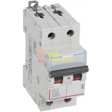 Выключатель автоматический 2п C 32А 6кА DX3-E 407280