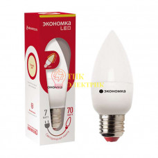Лампа светодиодная CN 7Вт свеча 3000К тепл. бел. E27 540лм 220-240В Eco_LED7wCNE2730