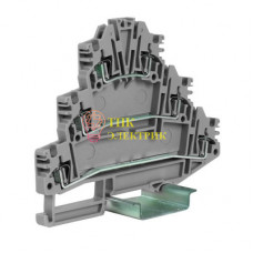 Зажим пружинный HLD.2/GR 3-х-уровн. 2.5кв.мм. сер. ZHL200GR