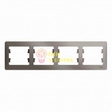 Рамка 4-м Glossa горизонт. платина GSL001204
