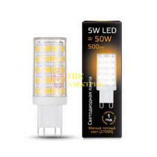 Лампа светодиодная LED G9 5Вт AC185-265В 2700К керамика 107309105 Лампа светодиодная LED G9 5Вт AC185-265В 2700К керамика 107309105