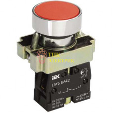 Кнопка LAY5-BA41 без подсветки красн. 1з BBT60-BA-K04 Кнопка LAY5-BA41 без подсветки красн. 1з BBT60-BA-K04