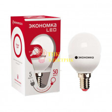 Лампа светодиодная GL45 5Вт шар 4500К белый E14 350лм 220-240В 45мм Eco_LED5wGL45E1445
