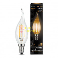 Лампа светодиодная Filament Свеча на ветру E14 7Вт 2700К 104801107