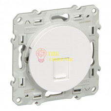 Механизм розетки комп. 1-м СП Odace RJ45 5UTP бел. S52R471 Механизм розетки комп. 1-м СП Odace RJ45 5UTP бел. S52R471