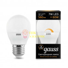 Лампа светодиодная Led Globe-dim E27 7Вт 3000К диммируемая 105102107-D