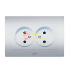 Розетка 2-м СП Cosmo 16А IP20 без заземл. алюм. 632-011000-908 Розетка 2-м СП Cosmo 16А IP20 без заземл. алюм. 632-011000-908