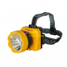 Фонарь налобный LED 5372 (5SMD + 1Вт 2 режима; желт./черн.) 12416