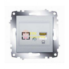Механизм розетки комп. 1-м Cosmo (RJ45 CAT.6 + гнездо) алюм. 619-011000-247 Механизм розетки комп. 1-м Cosmo (RJ45 CAT.6 + гнездо) алюм. 619-011000-247