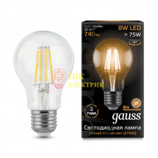 Лампа светодиодная Filament A60 E27 8Вт 2700К 102802108