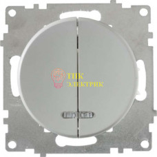 Механизм выключателя 2-кл. СП Florence 10А IP20 с подсветкой сер. 2172848 Механизм выключателя 2-кл. СП Florence 10А IP20 с подсветкой сер. 2172848