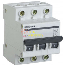 Выключатель автоматический 3п С ВА47-29 40А 4.5кА GENERICA MVA25-3-040-C