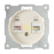 Механизм розетки комп. 2-м СП Florence RJ45 кат.5e беж. 2172795 Механизм розетки комп. 2-м СП Florence RJ45 кат.5e беж. 2172795
