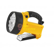 Фонарь UF3753LED (аккум 220В/12В жел. 11 LED; + галоген. 4В 2А-ч пласт. короб) 8311