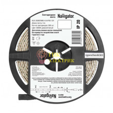 Лента светодиодная 71 762 NLS-3528CW60-4.8-IP20-12V R5 4.8Вт/м (уп.5м) 71762