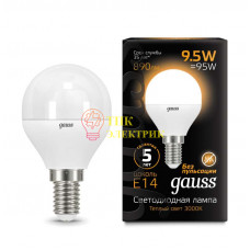 Лампа светодиодная Led Globe E14 9.5Вт 3000К 105101110
