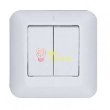 Выключатель 2-кл. СП 6А IP20 бел. С56-022 Выключатель 2-кл. СП 6А IP20 бел. С56-022