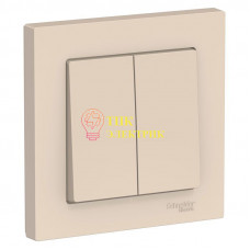 Выключатель 2-кл. ATLAS DESIGN (сх.5) 10АХ в сборе беж. ATN000252 Выключатель 2-кл. ATLAS DESIGN (сх.5) 10АХ в сборе беж. ATN000252