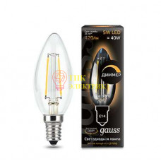 Лампа светодиодная LED Filament Candle dimmable E14 5Вт 2700К 103801105-D