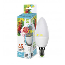 Лампа светодиодная LED-свеча-standard 5Вт свеча 4000К белый E14 450лм 160-260В 4690612002224