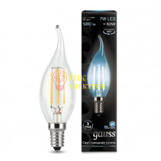 Лампа светодиодная Filament Свеча на ветру E14 7Вт 4100К 104801207