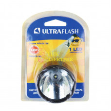 Фонарь налобный 909LED1BL (1LED 1 режим 3хR6 черн.) 12095